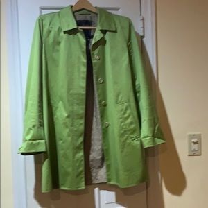 Coach spring green trench coat